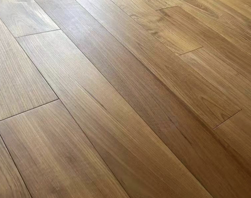 15mm-22mm Teak Solid Wood Pavimento de Madeira Durão Veneer Pavimento Largura 90mm 120mm 140mm